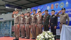 สงขลา สตม.ปล่อยแถวป้องกันปราบปรามห้วงเทศกาลปีใหม่ ขับขี่ปลอดภัยใส่ใจจราจร