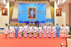 จังหวัดมุกดาหารประกอบพิธีถวายเครื่องราชสัการะ วางพานพุ่ม และจุดเทียนถวายพระพร เนื่องในวันแม่แห่งชาติ