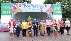 เปิดฉาก “Thai Festival in Moscow 2025” เชิญชาวรัสเซียเที่ยวเมืองไทย พาบัวขาว บัญชาเมฆ รำมวยไทยโชว์ เผยครึ่งปีแรกมาเยือนไทยกว่าล้านคน